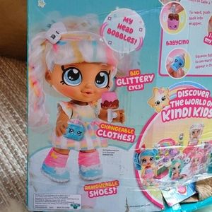 Kinda kids Bobblehead bouncy doll Kids snack time doll..